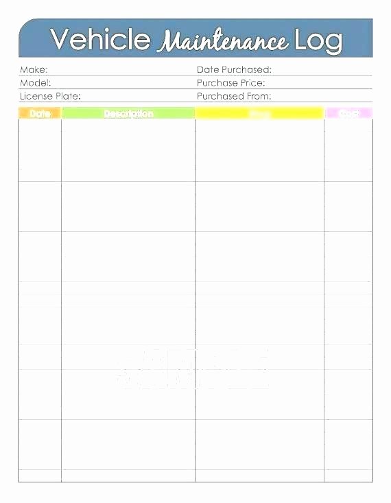 Vehicle Maintenance Log Excel Template Lovely Vehicle Maintenance Log Book Template – Tefutefufo
