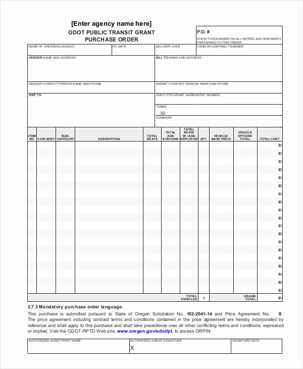 Vehicle Purchase order Template Awesome 16 Purchase order formats