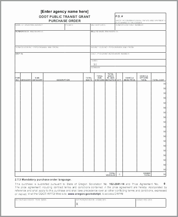 Vehicle Purchase order Template Lovely Vehicle Purchase order Template