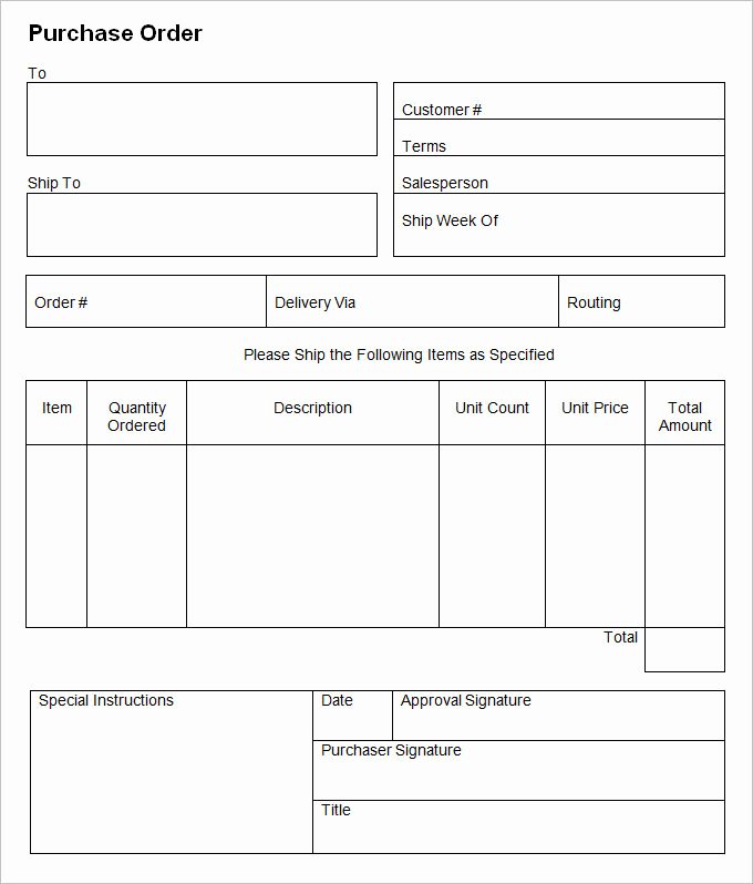 Vehicle Purchase order Template New 53 Purchase order Examples Pdf Doc