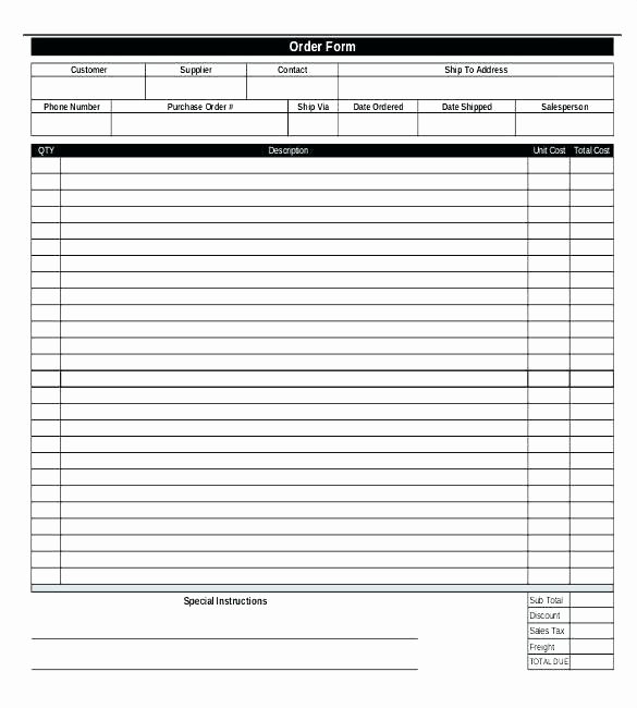 Vehicle Purchase order Template New Auto Purchase order Template Purchase order Templates