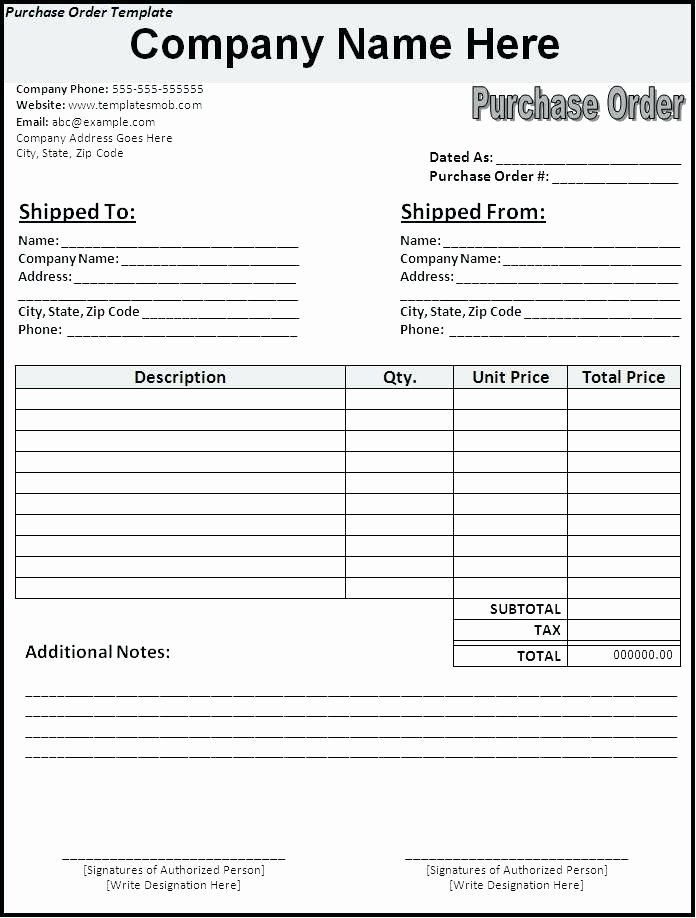 Vehicle Purchase order Template New Vehicle Purchase order Template – Vungtaufo