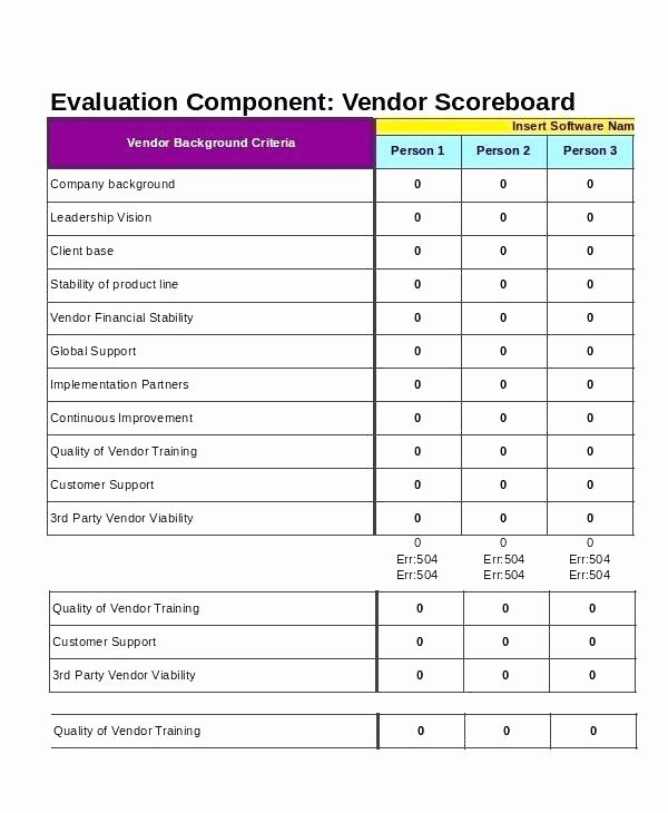 Vendor Scorecard Template Excel Luxury Vendor Scorecard Template Excel Golf Sample Supplier