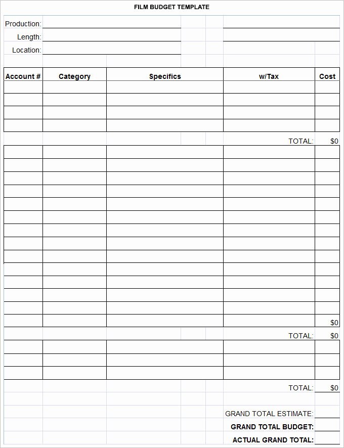 Video Production Budget Template Awesome 8 Bud Templates Word Excel Pdf