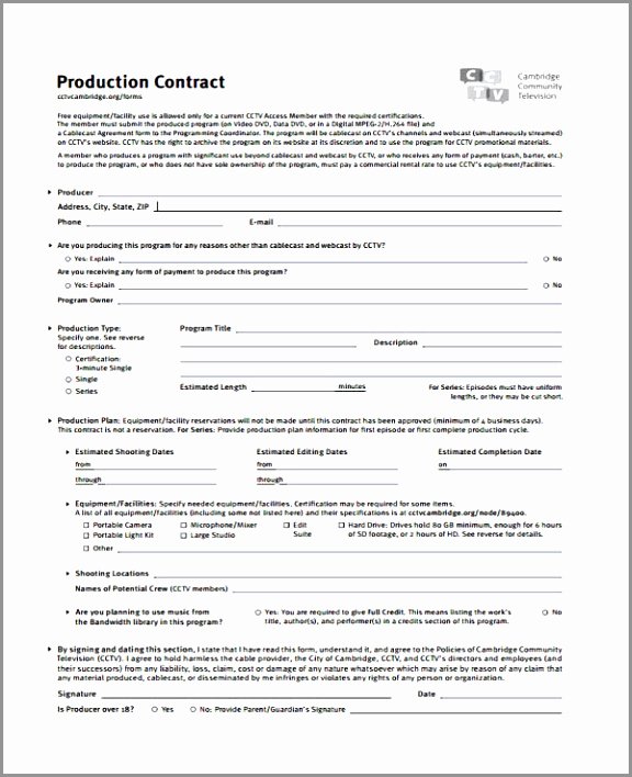Video Production Contract Template Luxury 5 Video Production Contract Template Ereoy