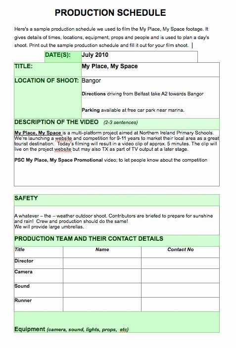 Video Production Plan Template Elegant Bbc My Place My Space Promote Your Day Out with