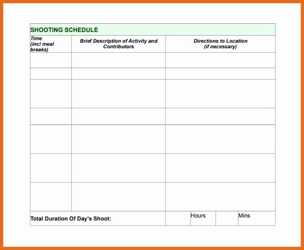 Video Production Schedule Template Inspirational Shooting Schedule Template Examples Production Timeline