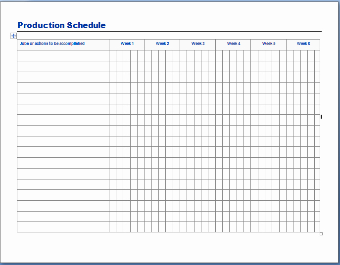 Video Production Schedule Template Lovely Production Schedule Template