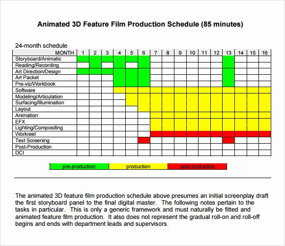 Video Production Schedule Template Unique 13 Sample Shooting Schedules