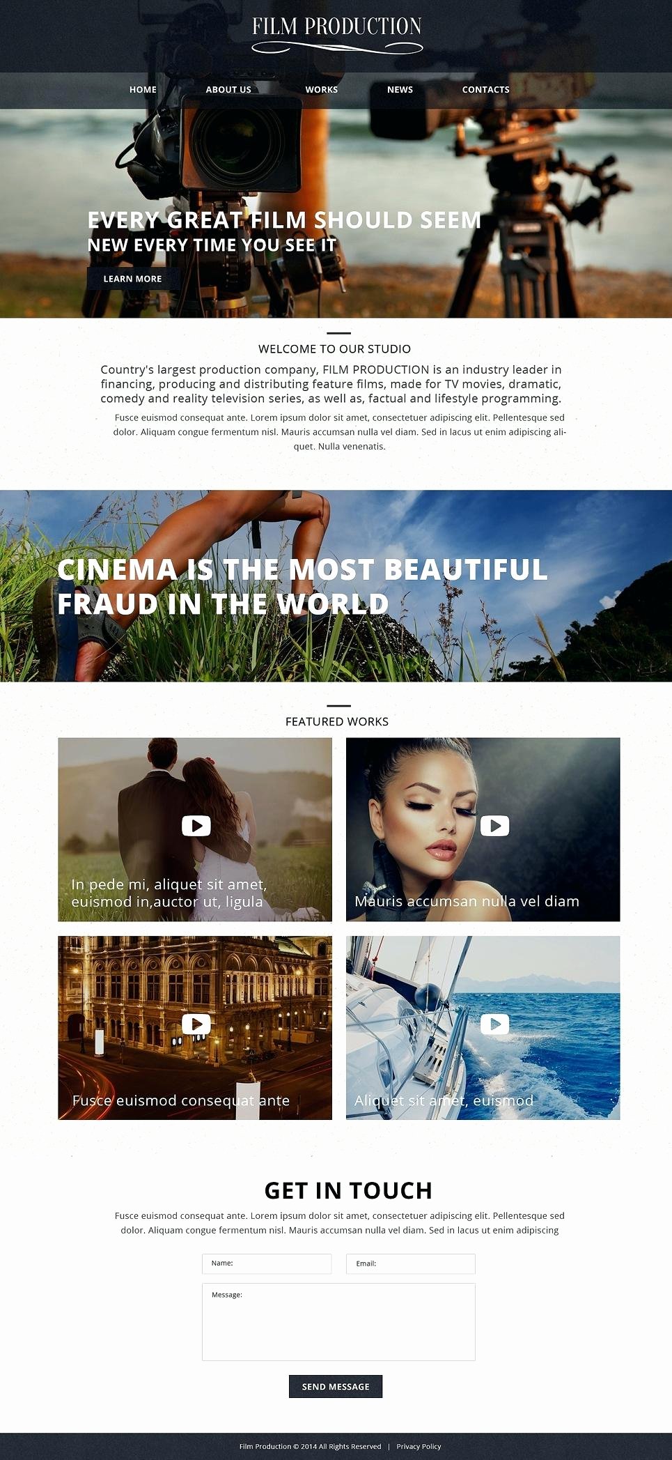 best industrial website templates free premium film production pany template video