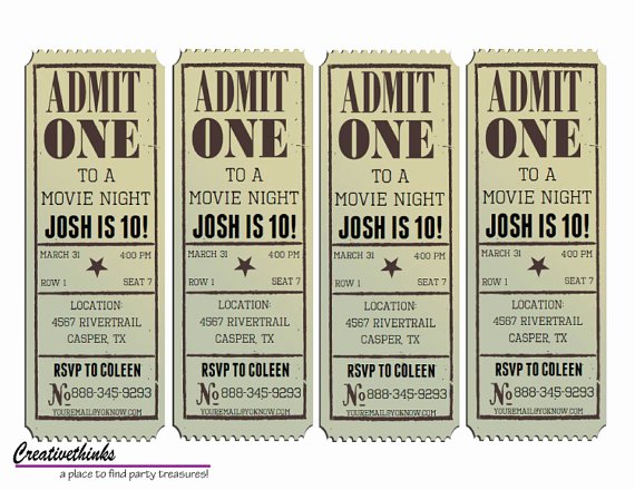 Vintage Movie Ticket Template Lovely 29 Of Vintage Movie Ticket Template
