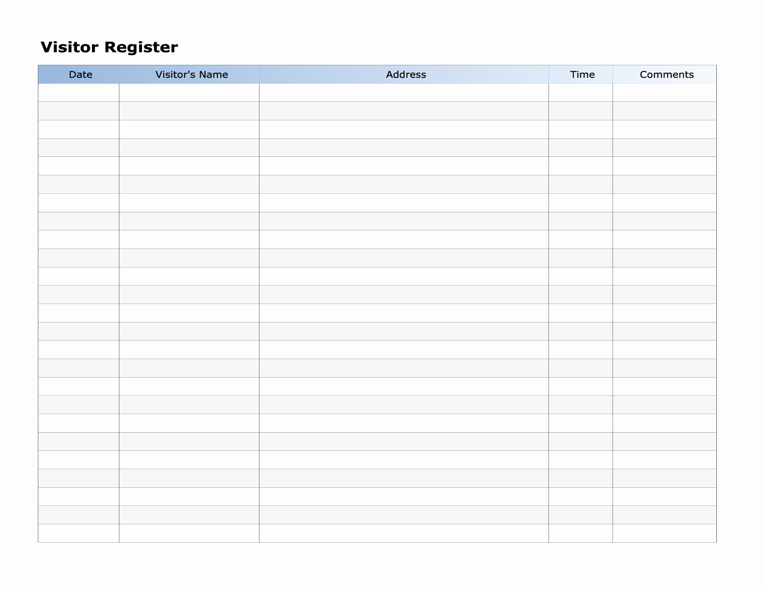 Visitor Sign In Sheet Template New Potluck Sign Up Sheet Word for events