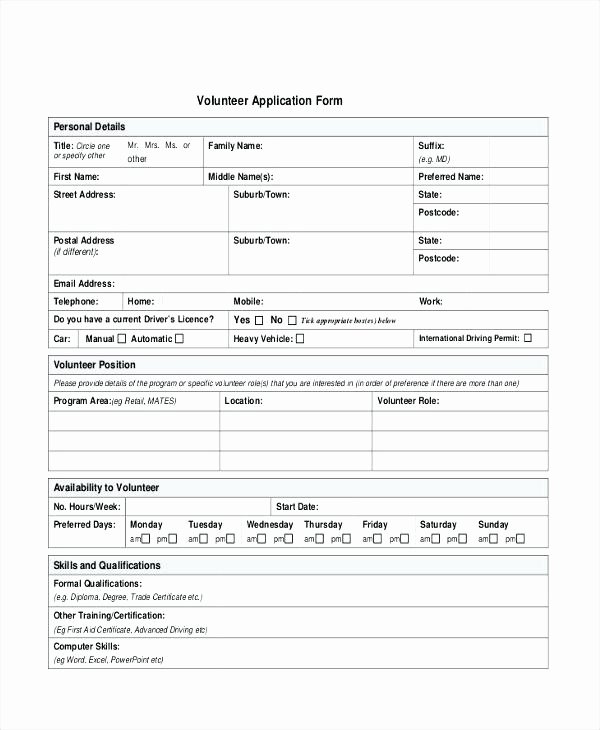 Volunteer Application form Template Luxury Parent Volunteer Request Letter form Template