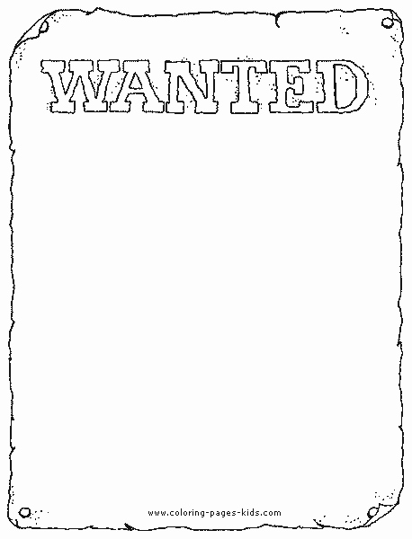 Wanted Poster Template Free Printable Awesome Wanted Poster Color Page Coloring Pages Color Plate