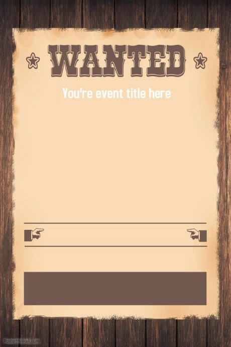 Wanted Poster Template Free Printable Inspirational Wanted Western themed Party Invitation Flyer Template
