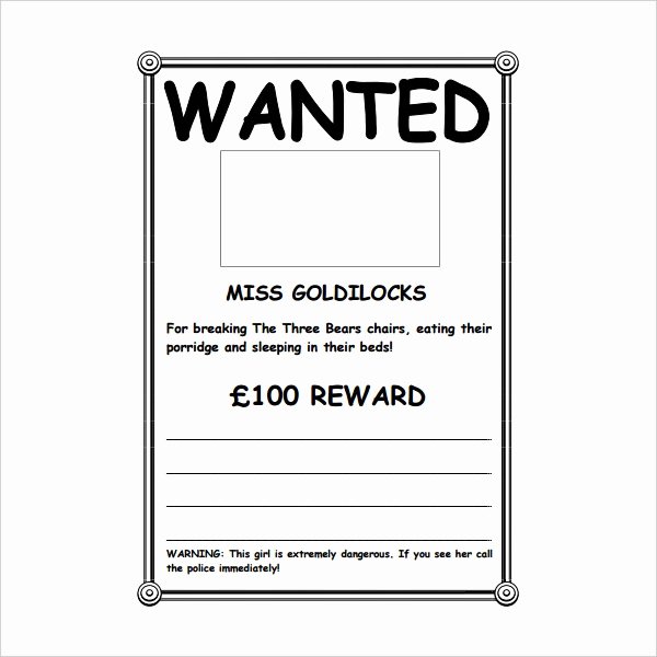 Wanted Poster Template Microsoft Word Luxury 16 Wanted Poster Templates Free Sample Example format