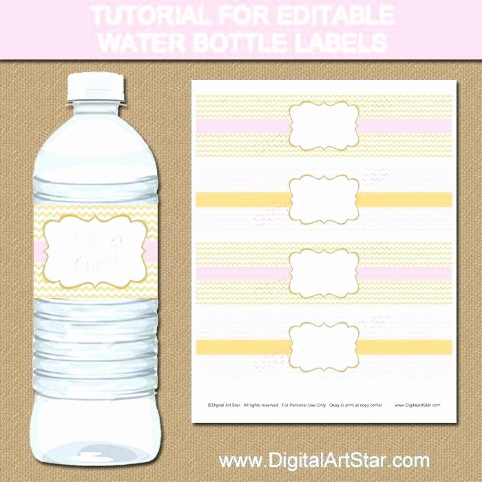 Water Bottle Template Printable Fresh Tutorial for Pink Gold Editable Water Bottle Label