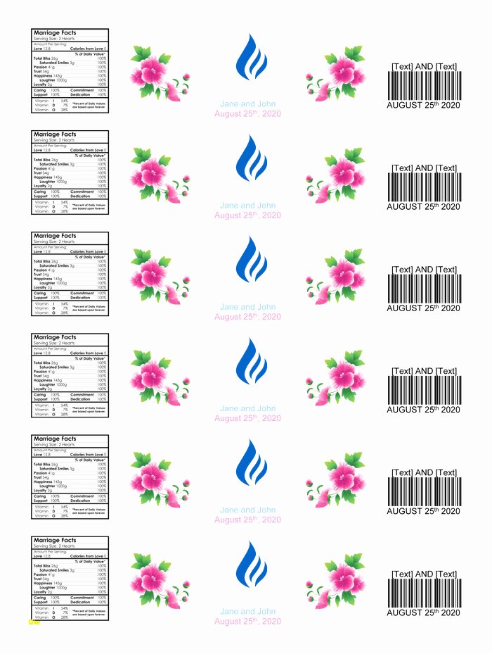 Water Bottle Template Printable Lovely Fresh Water Bottle Label Template Free Word