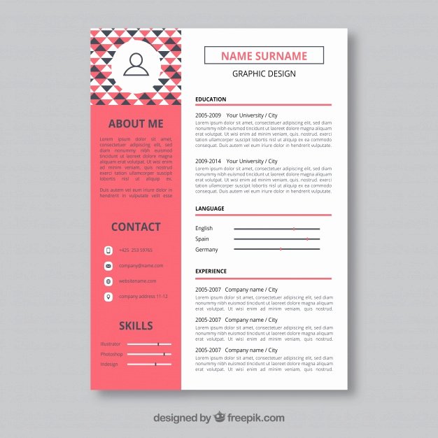 Web Designer Resume Template Awesome Graphic Designer Resume Template Vector
