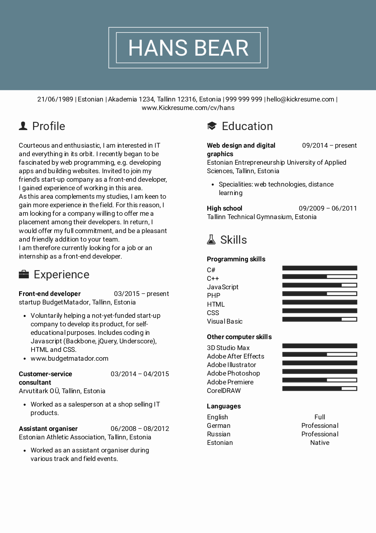 Web Developer Resume Template Beautiful Resume Examples by Real People Front End Developer Resume