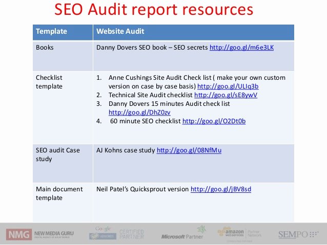 Website Audit Report Template Luxury Seo Audit Workshop Frameworks Techniques and tools