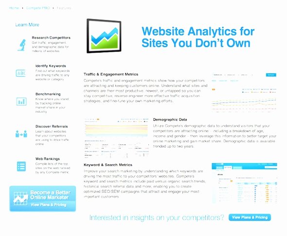 Website Competitive Analysis Template Luxury 9 Website Petitor Analysis Template Yuoua
