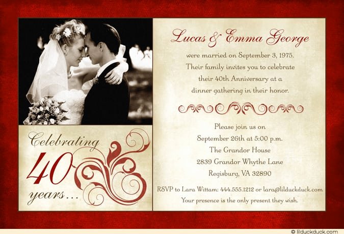 wedding anniversary invitation template free