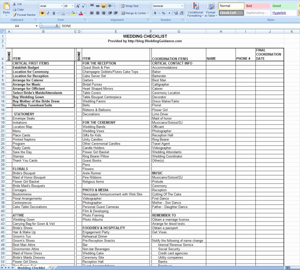Wedding Checklist Excel Template Luxury Wedding Planner Wedding Planning Checklist Excel