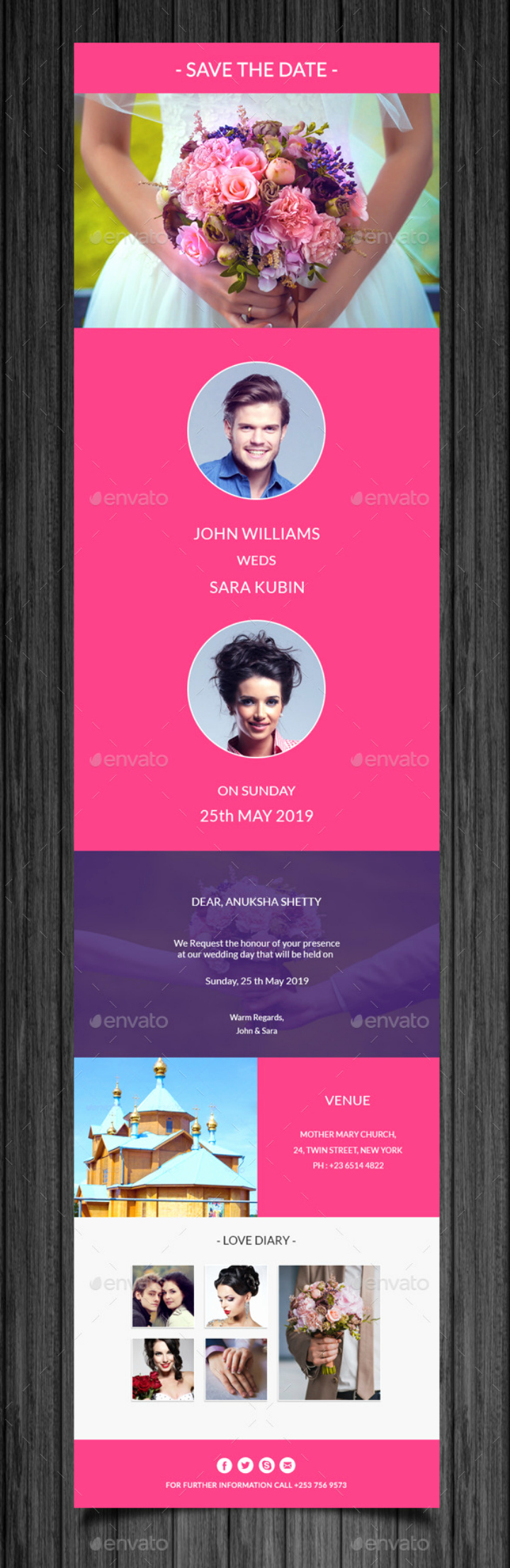 Wedding Invitation Email Template Awesome 14 Wedding Email Designs &amp; Templates Psd Ai