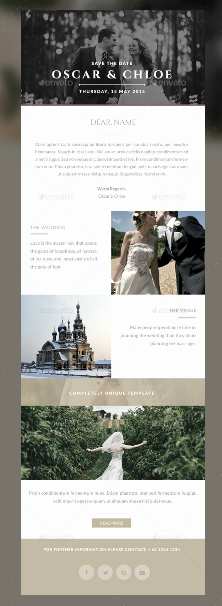 Wedding Invitation Email Template Elegant 14 Wedding Email Designs &amp; Templates Psd Ai