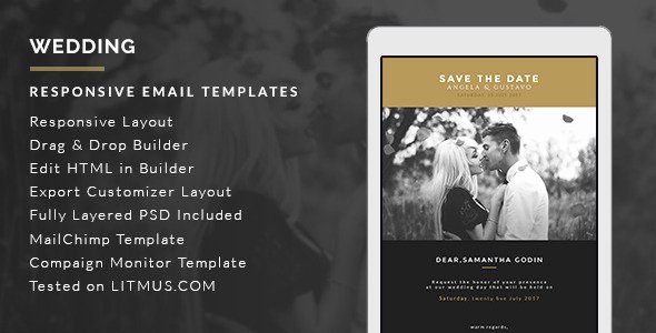 Wedding Invitation Email Template Fresh top 10 Responsive Email Templates for Business Enhancement