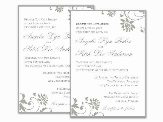 Wedding Invitation Template for Word New Free Wedding Invitation Templates for Word