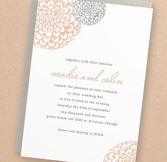 Wedding Invitation Template Word Elegant Printable Wedding Invitation Template Instant Download