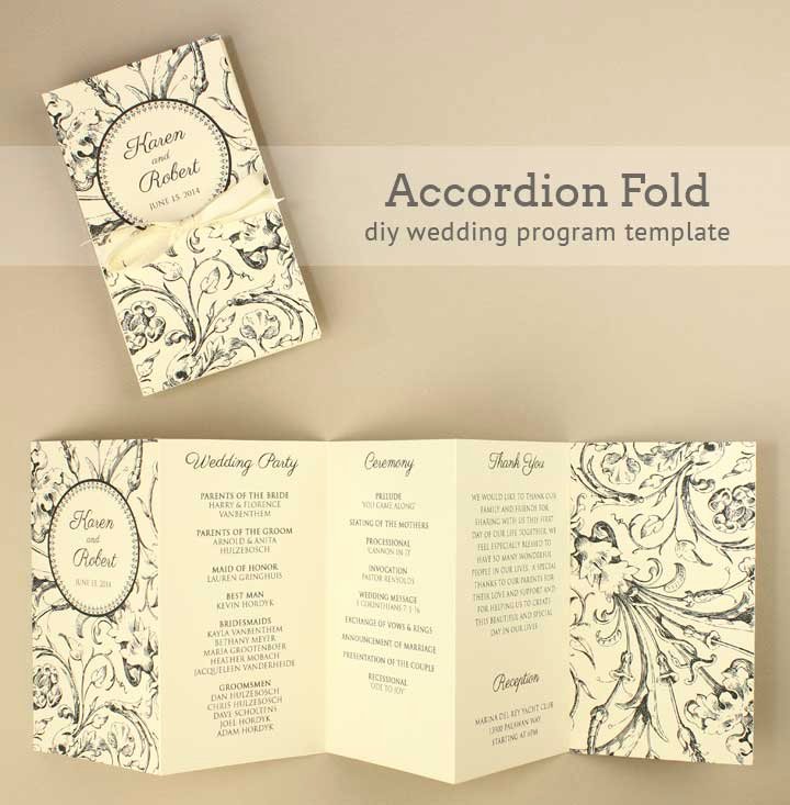 Wedding Program Template Free Printable