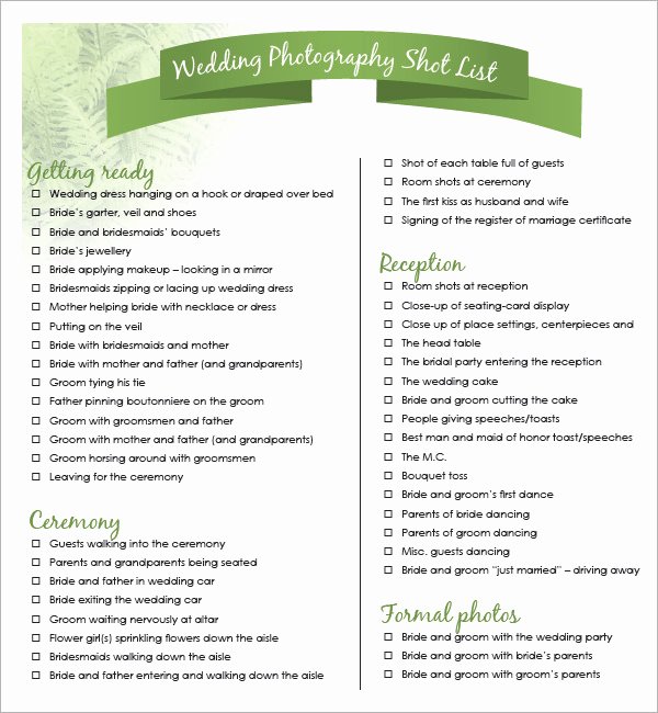 Wedding Shot List Template Best Of Shot List Template 10 Download Free Documents In Word Pdf