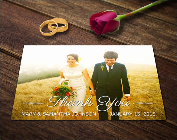 Wedding Thank You Card Template Awesome 21 Wedding Thank You Cards – Free Printable Psd Eps