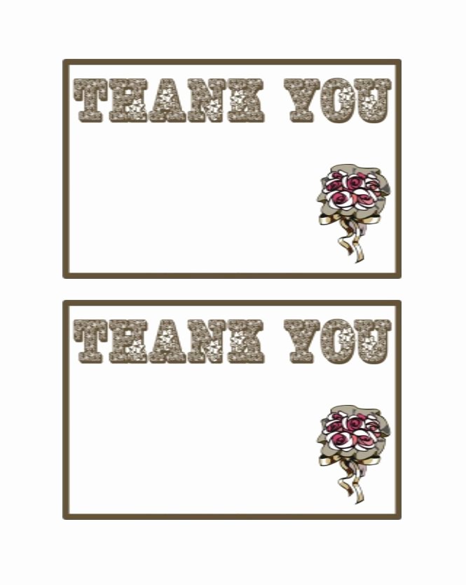 Wedding Thank You Card Template Awesome 30 Free Printable Thank You Card Templates Wedding