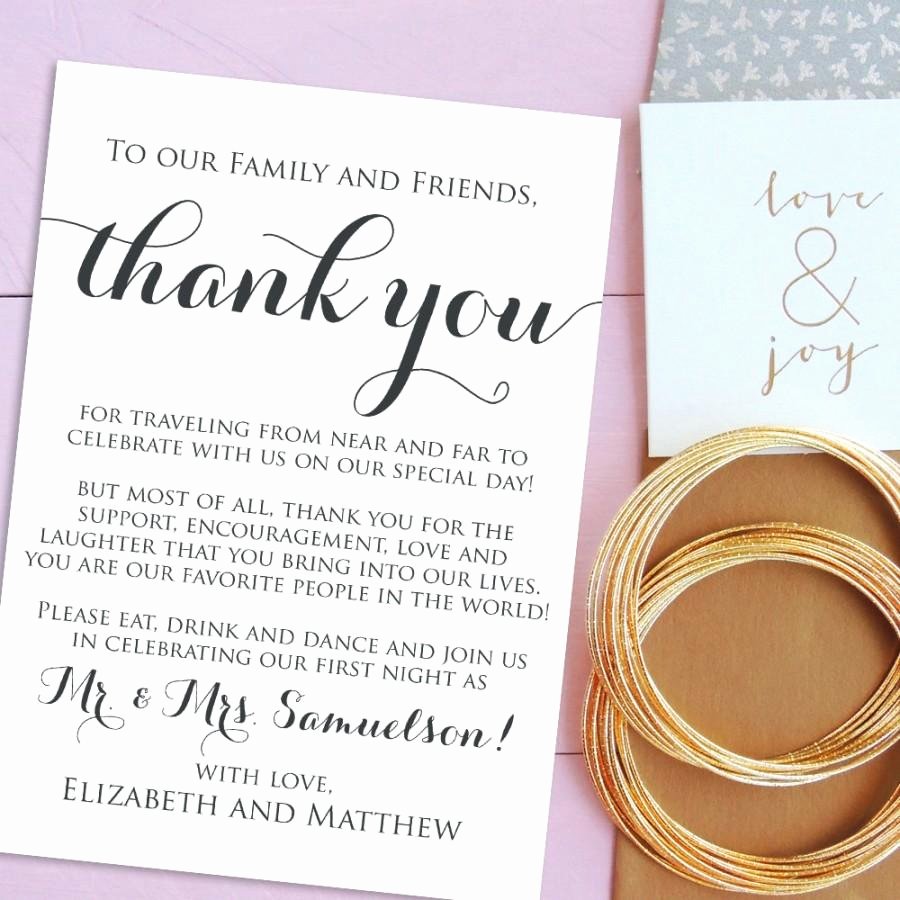Wedding Thank You Card Template New Free Printable Wedding Thank You Cards Templates