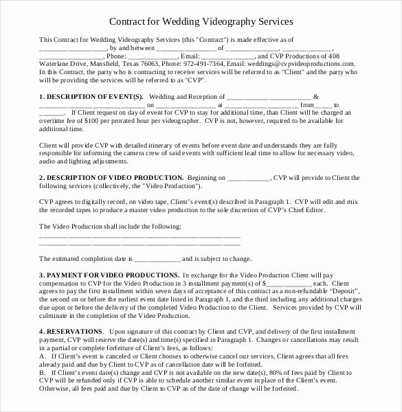 Wedding Videographer Contract Template Beautiful 18 Graphy Contract Templates – Pdf Doc