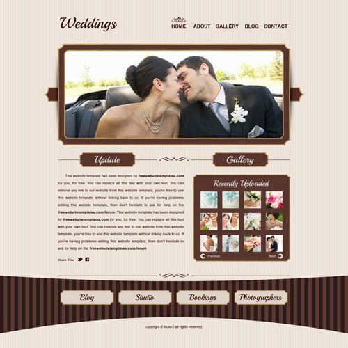 Wedding Web Template Free Fresh Weddings Website Template