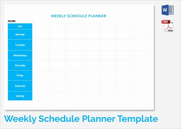 Week Schedule Template Pdf Luxury 35 Sample Weekly Schedule Templates