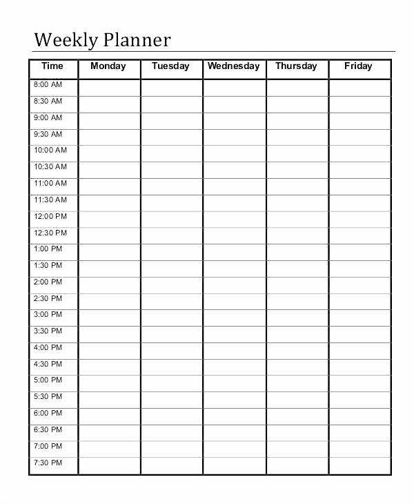 Week Schedule Template Pdf Unique Editable Weekly Planner Template – Haydenmedia