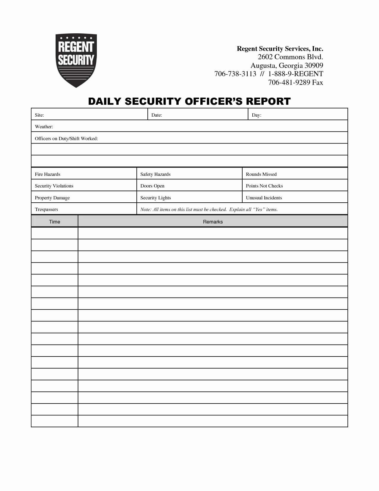 Weekly Activities Report Template Fresh Security Guard Daily Activity Report Template