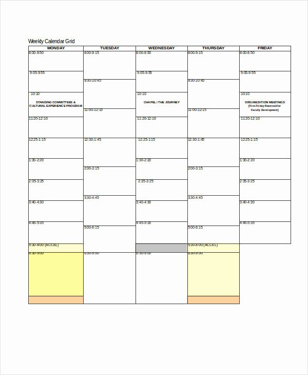 Weekly Class Schedule Template Lovely Excel Class Schedule Templates 8 Free Word Excel Pdf