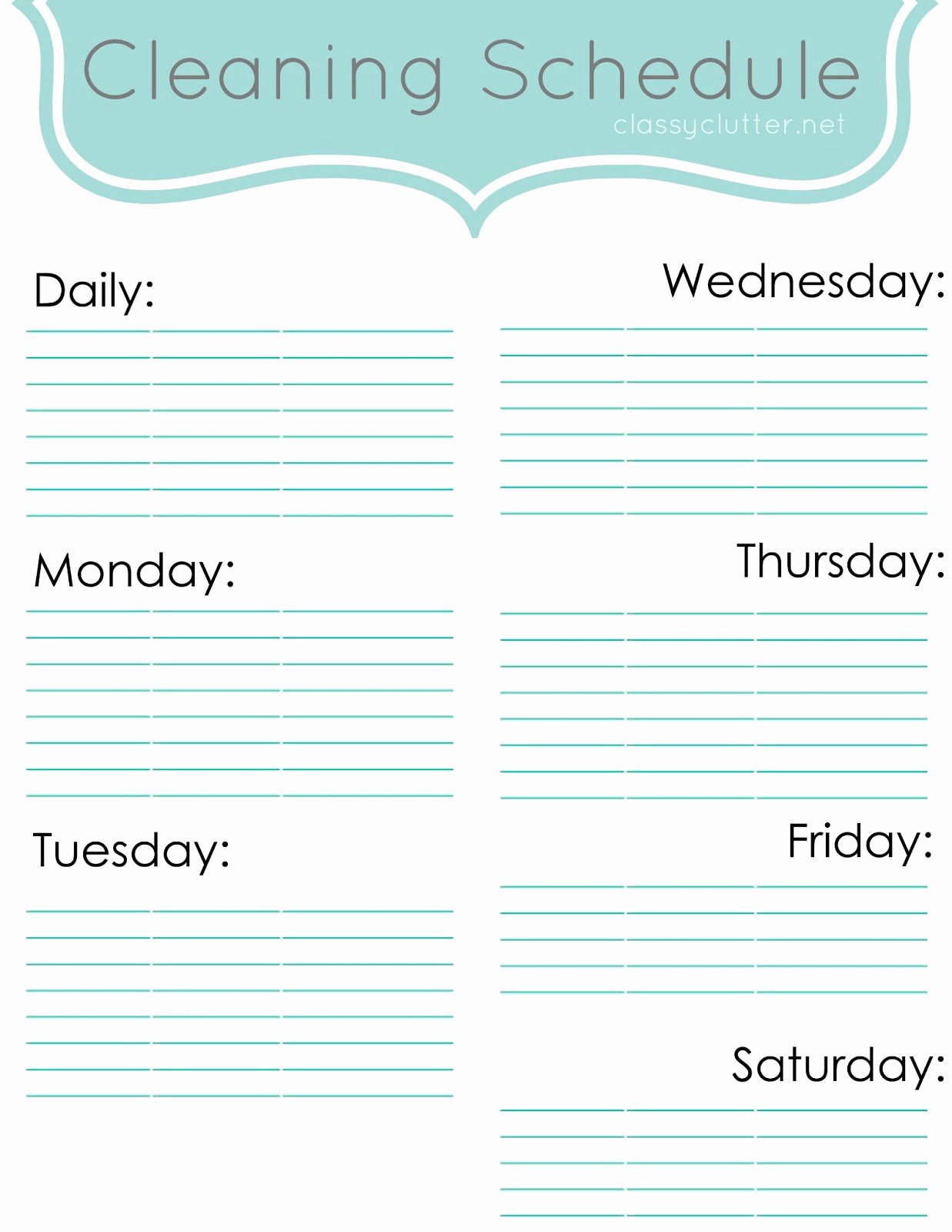 Weekly Cleaning Schedule Template Elegant Weekly Cleaning Schedule Improve Your Cleaning Habits
