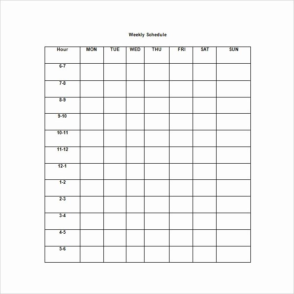 Weekly College Schedule Template Lovely 17 Timetable Template Free Sample Example format