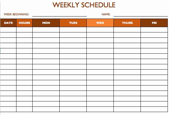 Weekly Employee Schedule Template Excel Fresh Free Work Schedule Templates for Word and Excel