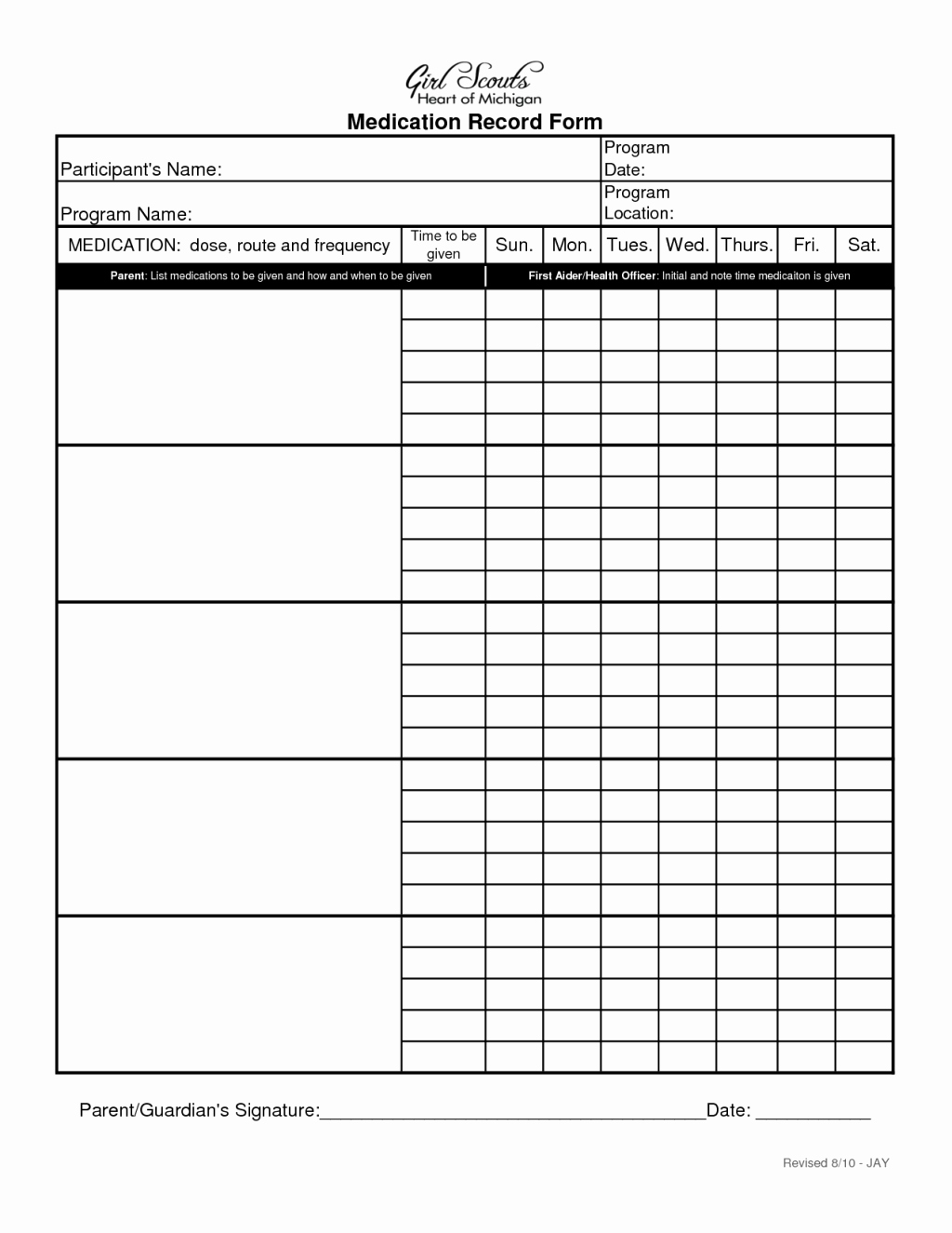 Weekly Medication Schedule Template Inspirational Sheet Free Medication Administration Record Template Excel
