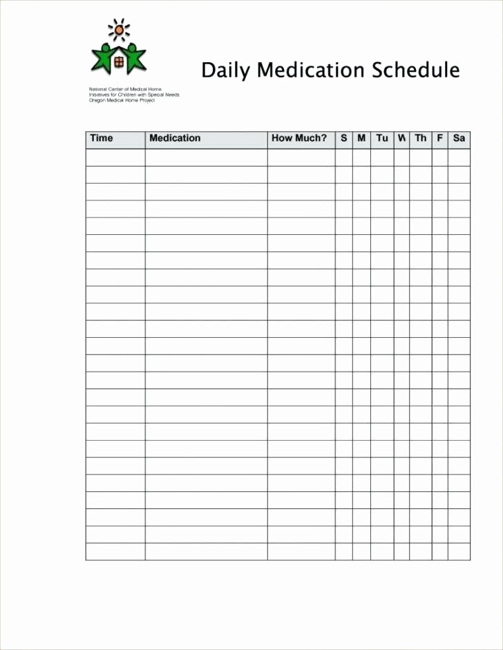 Weekly Medication Schedule Template Luxury 14 15 Medication Charts