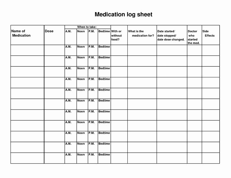 Weekly Medication Schedule Template New 5 Best Of Free Printable Medication Log Sheets